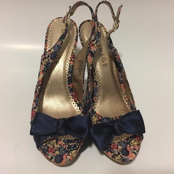 Woman’s Rampage floral open toe heels size 8M, - Picture 1 of 8